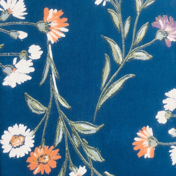 new NAVY BLUE Wild Sage Maeve Floral 54" wide x 80" Long Shower Stall Curtain - Picture 12 of 12